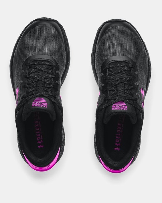 Women's UA Charged Escape 3 EVO Chrome Running Shoes, Black, pdpMainDesktop image number 2